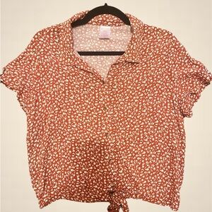 Floral Red Women's Top